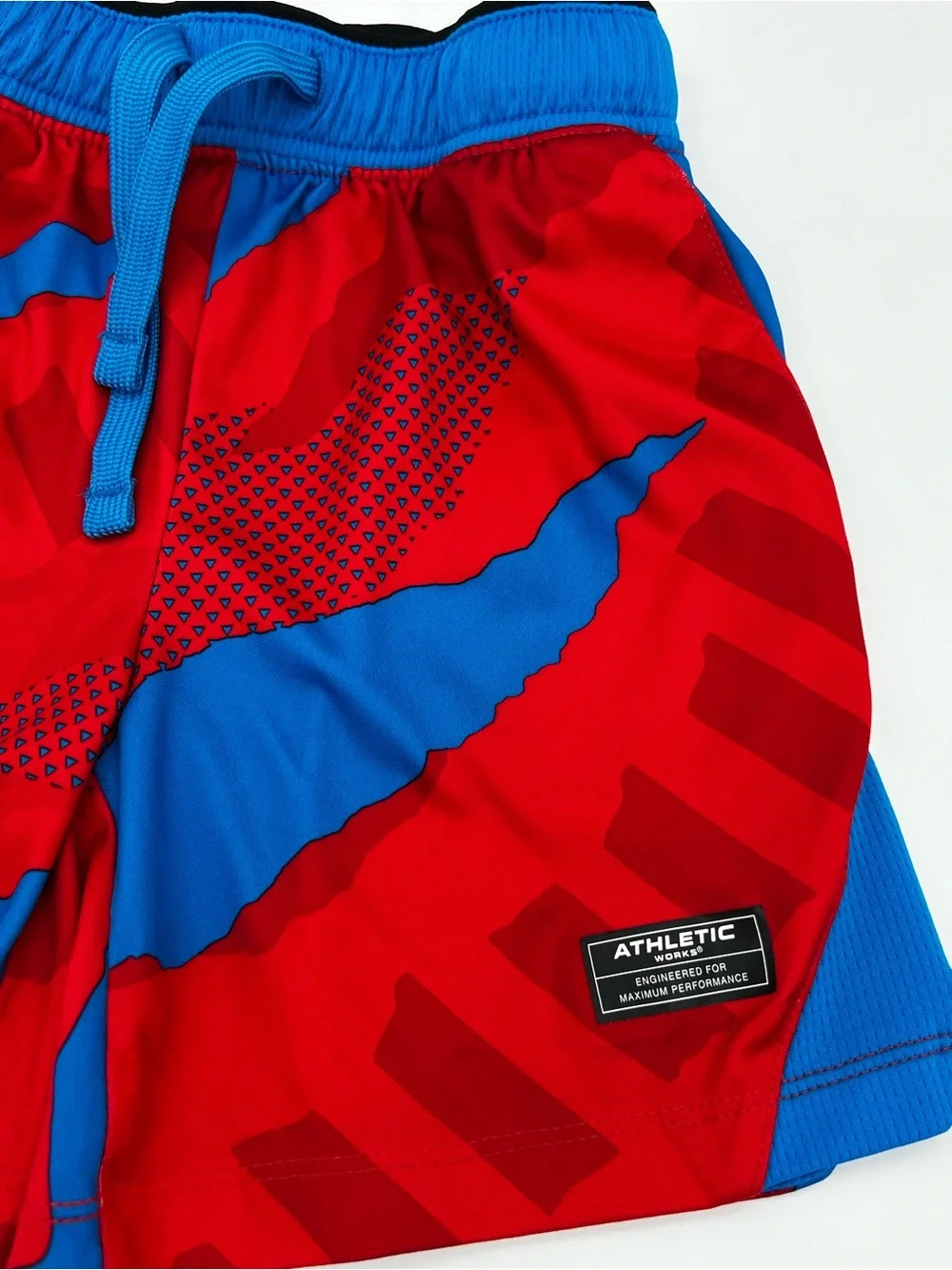 Athletic Works Red and Blue Boys' Sport Shorts Size XS (4-5)